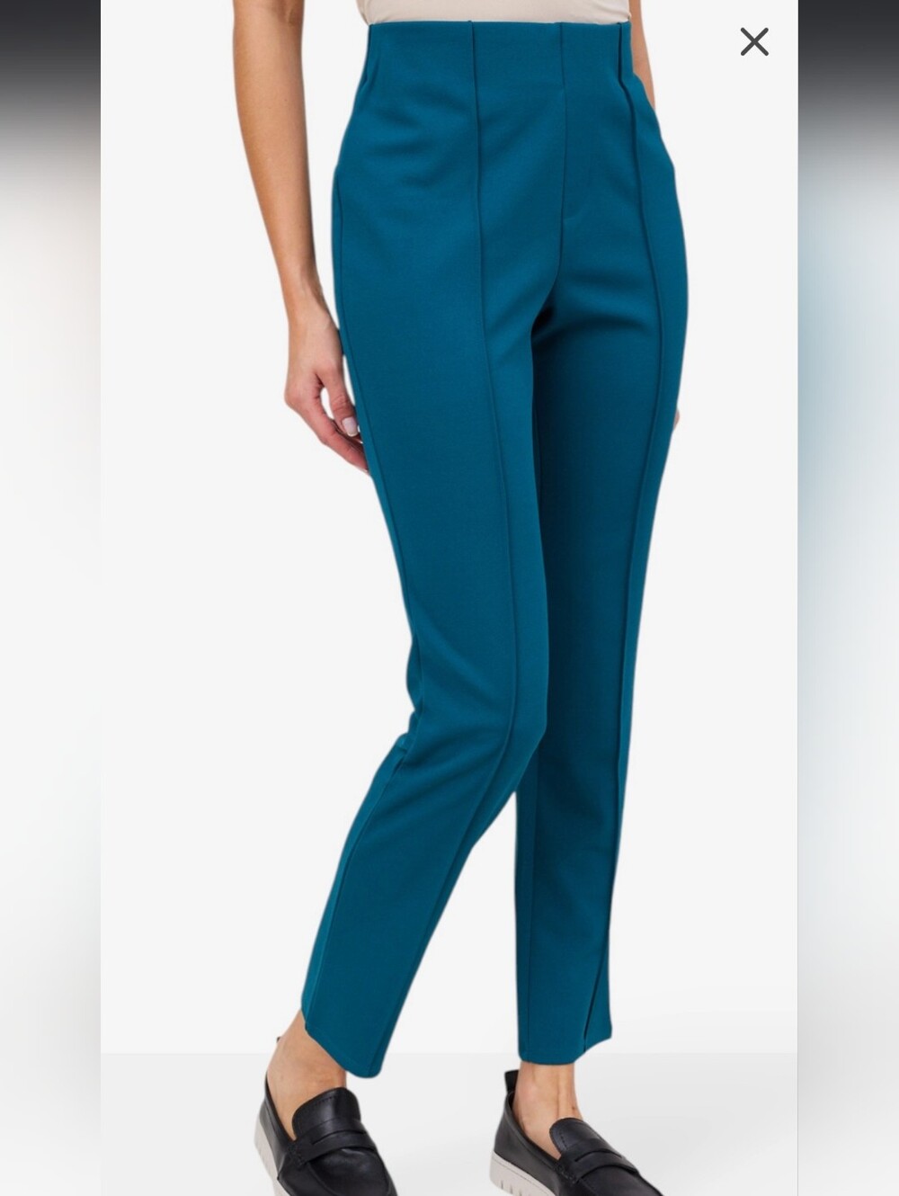 Nina Leonard Teal Narrow Leg Pants NWT Size M